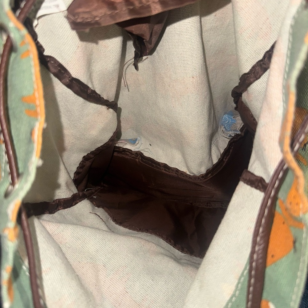 Stylish Union Bay Green and Brown Fox Print Backpack - Picture 9 of 9